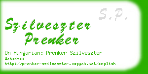 szilveszter prenker business card